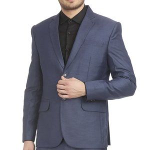 WINTAGE POLY VISCOSE BLUE BLAZER S42